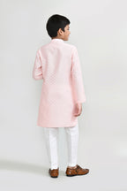 Joban Fashion Cotton Silk Peach Kurta With Straight Fit Pant