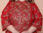 Miravan Women Floral Print Cotton Maroon Stitched Kurta Palazzo With Dupatta Set - Distacart