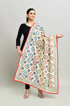 Joban Fashion Multi Color Cotton Embroidery Work Phulkari Dupatta