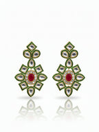 NVR Women Gold Plated White Kundan Jewellery Set - Distacart