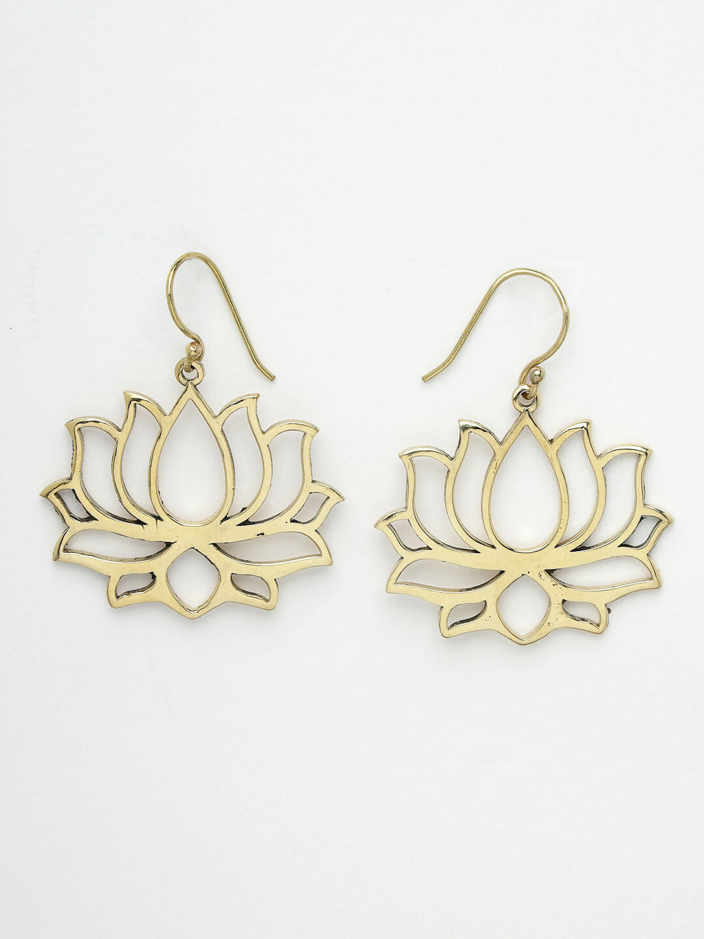 NVR Women Lotus Shaped Gold Plated Earrings - Distacart