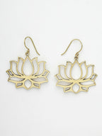 NVR Women Lotus Shaped Gold Plated Earrings - Distacart