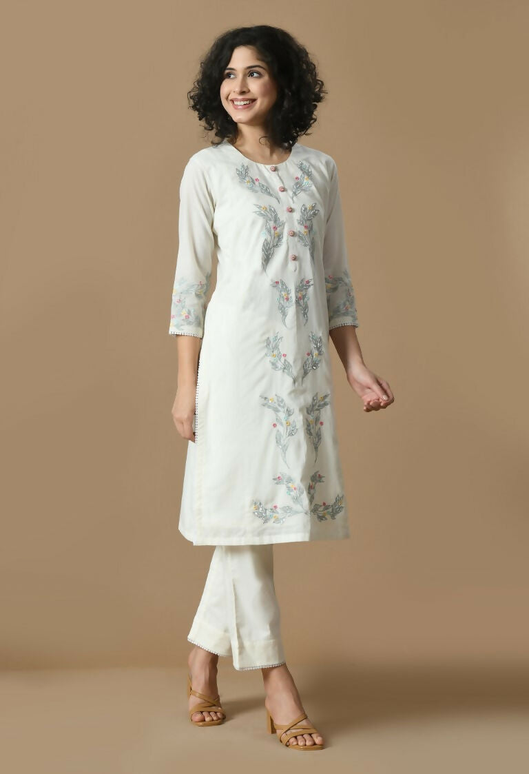 Joban Fashion White Cotton Kurta Set