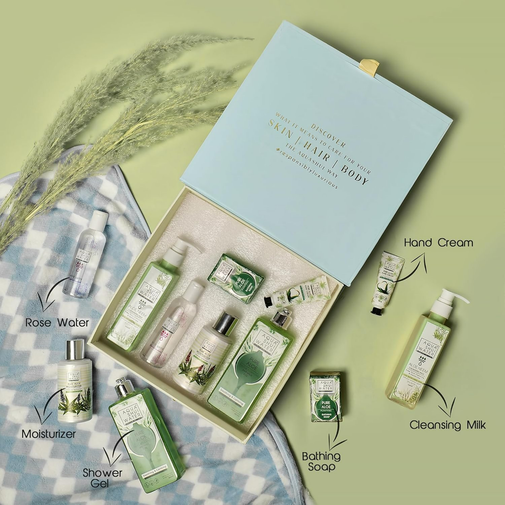 Aqua Shui Water Body Care Gift Set For Women 6-Piece Luxury Skincare Kit