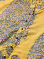 Ahalyaa Women Mustard Crepe Printed Kurta Churidar Set - Distacart