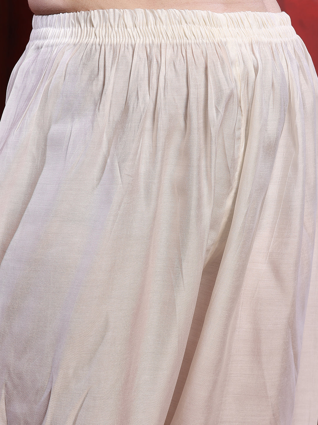 Sequinned & Thread Embroidered Kurta With Pant & Embroidered Dupatta, White - Hiral Fashion - Distacart