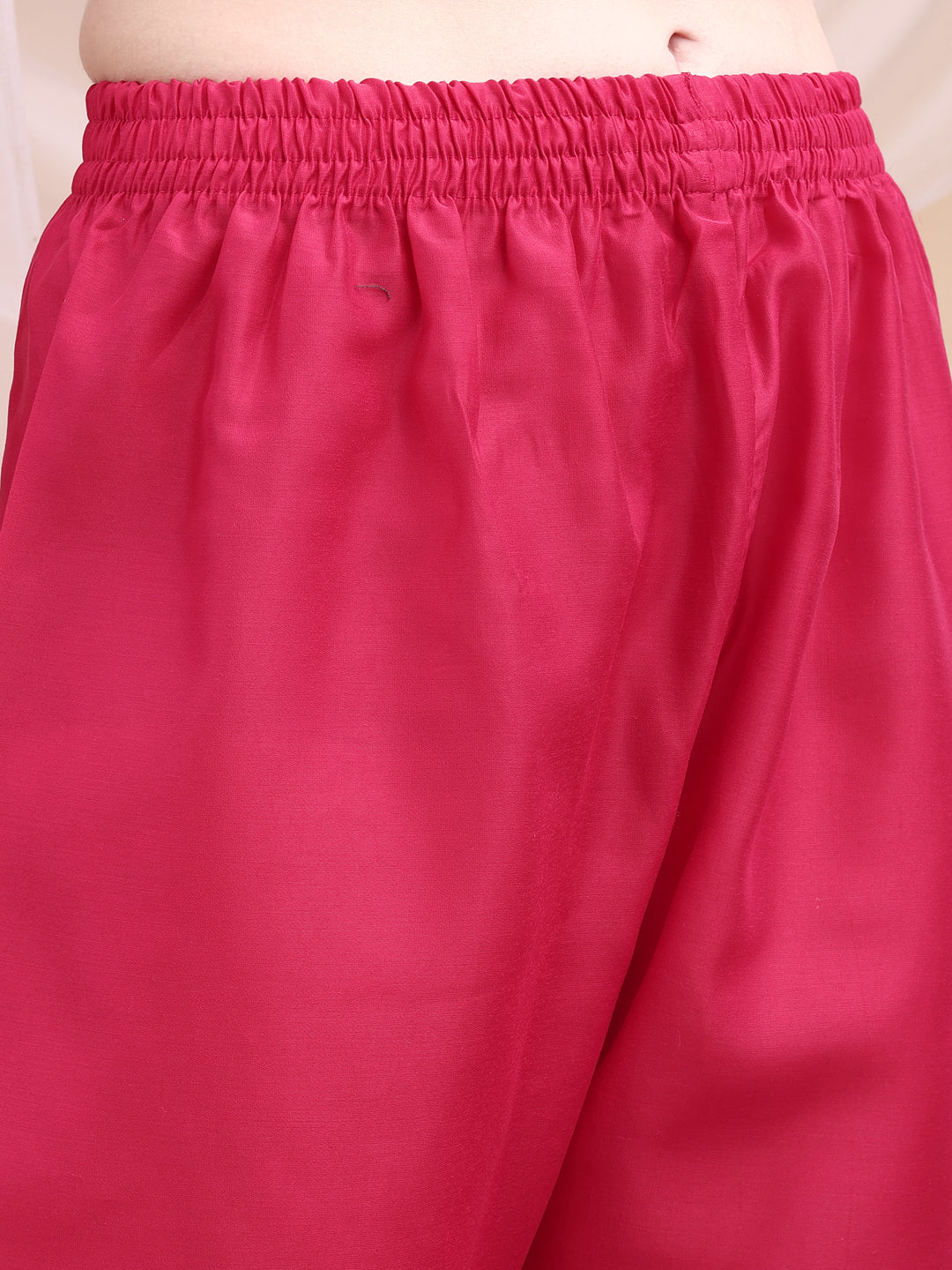 Embroidered Kurta With Pant & Printed Organza Dupatta, Pink - Hiral Fashion - Distacart