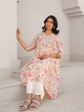Janasya Light Cotton Floral A-Line Kurta - Distacart