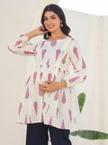 Janasya Light Cotton Ethnic Motifs A-Line Tunic - Distacart