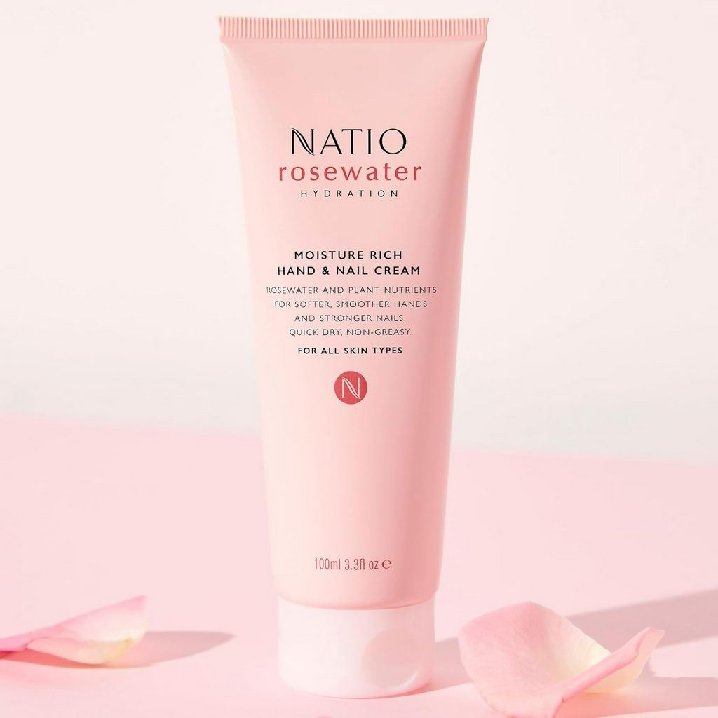 Natio Rosewater Hydration Moisture Rich Hand & Nail Cream