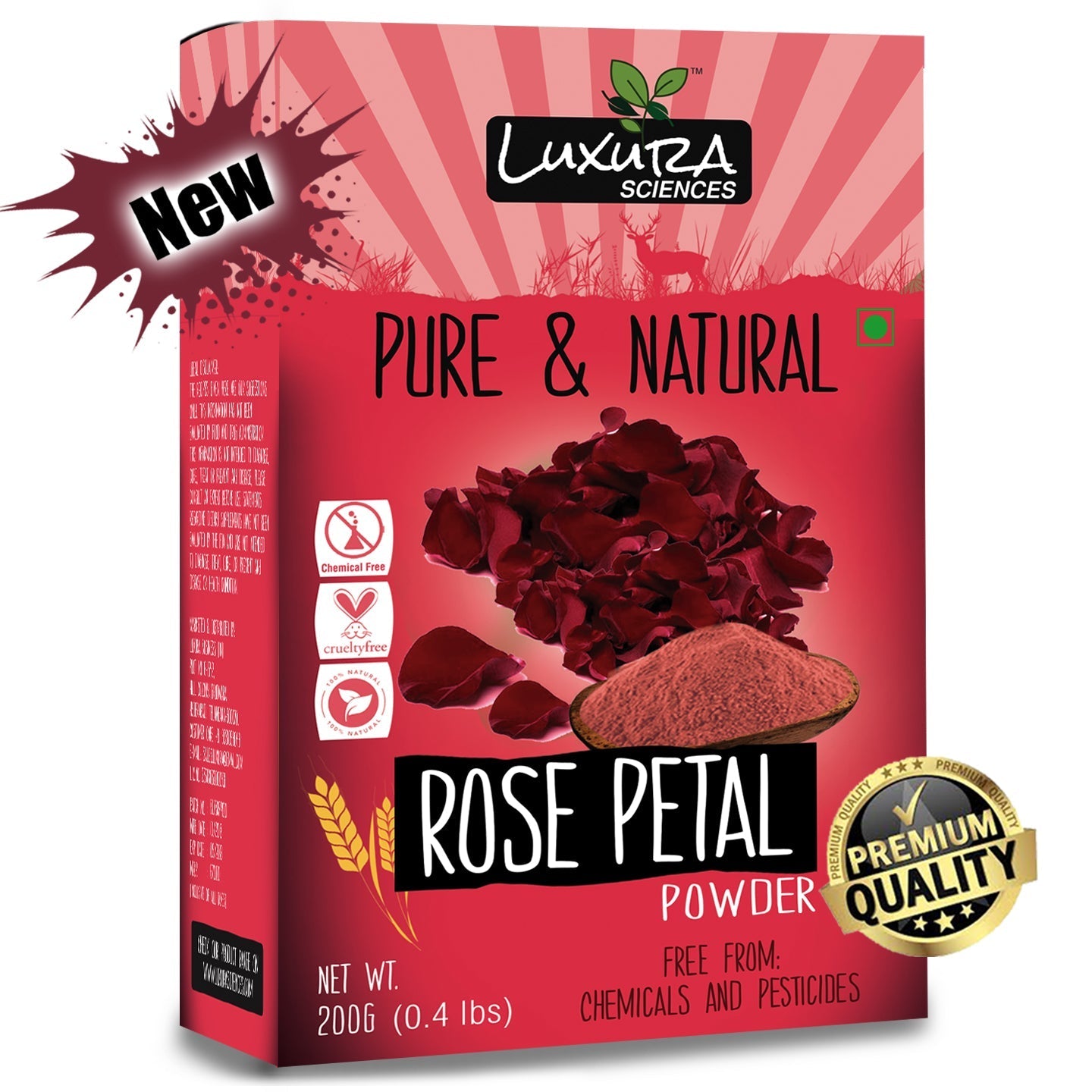 Luxura Sciences Rose Petal Powder For Skin