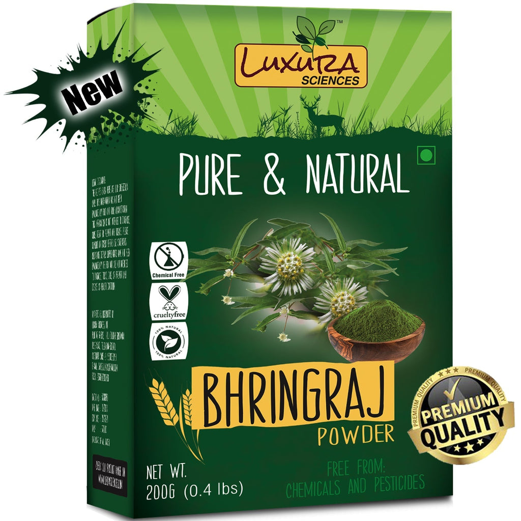 Luxura Sciences Natural Bhringraj Powder for hair growth and conditioning