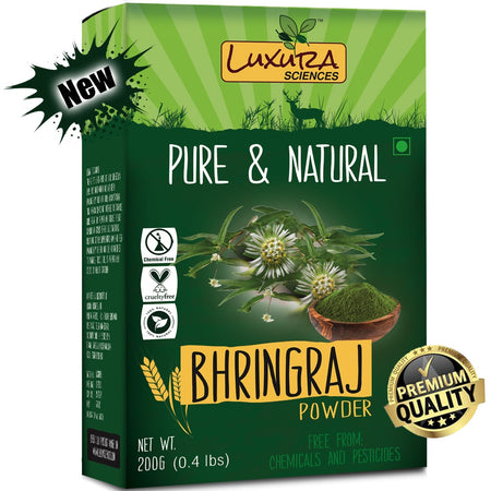 Luxura Sciences Natural Bhringraj Powder for hair growth and conditioning