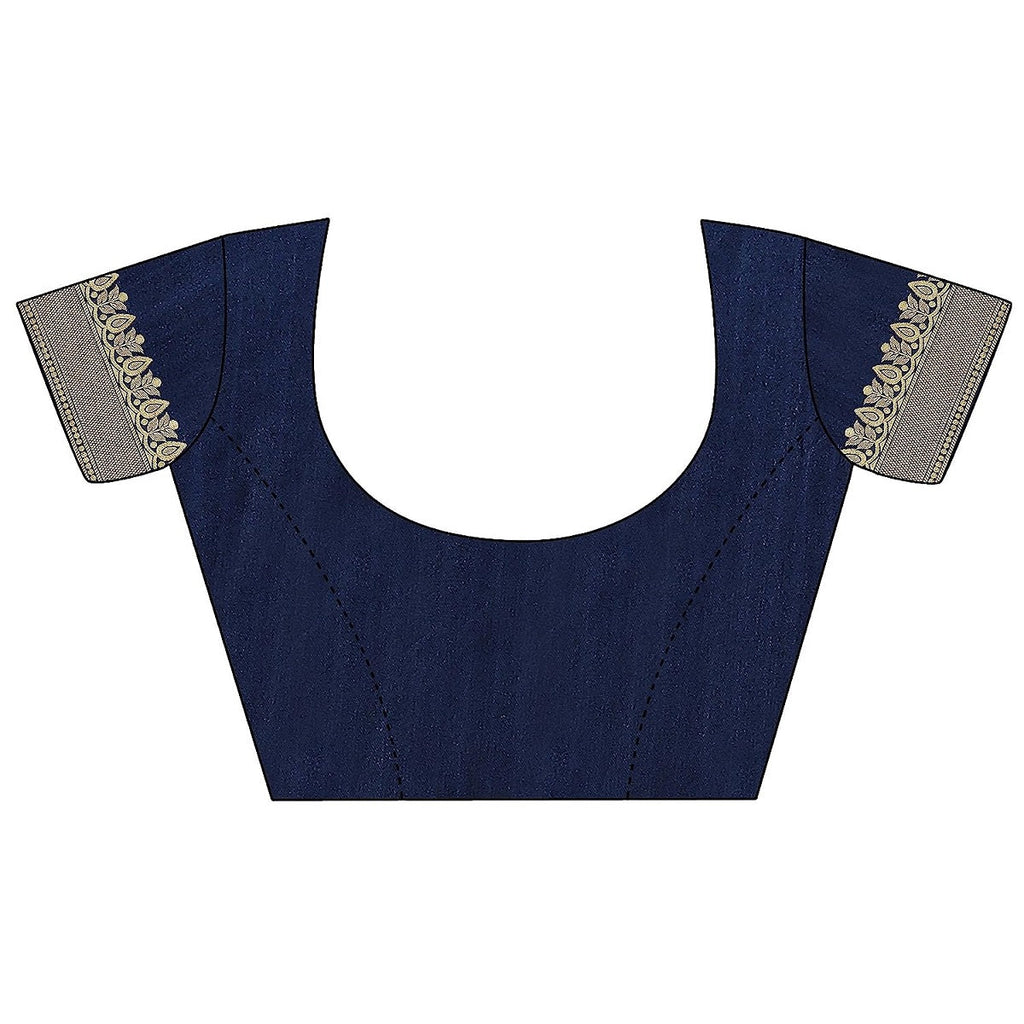 Vamika Navy Banarasi Jacquard Weaving Saree - Distacart