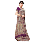 Vamika Purple Banarasi Jacquard Weaving Saree - Distacart