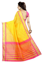 Vamika Yellow Cotton Silk Weaving Saree