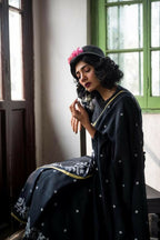 Exclusive Collection Beautiful Black Embroidery Saree