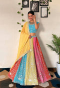 Lehenga Mart Designer Bollywood Style Wedding Wear Lehenga Choli - Multicolor