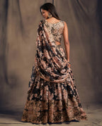 Lehenga Mart Designer Bollywood Style Wedding Wear Lehenga Choli - Black