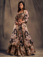 Lehenga Mart Designer Bollywood Style Wedding Wear Lehenga Choli - Black