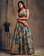 Lehenga Mart Designer Bollywood Style Wedding Wear Lehenga Choli - Blue