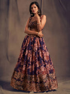 Lehenga Mart Designer Bollywood Style Wedding Wear Lehenga Choli - Purple