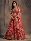 Lehenga Mart Designer Bollywood Style Wedding Wear Lehenga Choli - Red