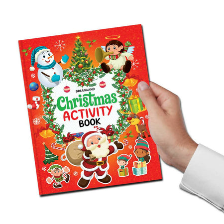 Dreamland Publications Christmas Activity Book for Kids – Fun Puzzles, Coloring, Mazes & More | Ages 4–8