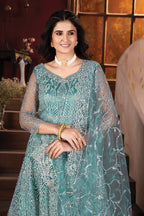 Lehenga Mart Designer Aqua Bollywood Style Bridal Lehenga Choli - Aqua-Blue