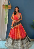 Lehenga Mart Designer Bollywood Style Wedding Wear Lehenga Choli - Orange