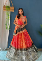 Lehenga Mart Designer Bollywood Style Wedding Wear Lehenga Choli - Orange