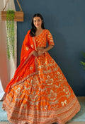 Lehenga Mart Designer Bollywood Style Wedding Wear Lehenga Choli - Orange