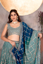 Lehenga Mart Designer Bollywood Style Wedding Wear Lehenga Choli - Green
