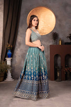 Lehenga Mart Designer Bollywood Style Wedding Wear Lehenga Choli - Green