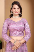 Lehenga Mart Designer Bollywood Style Wedding Wear Lehenga Choli - Lilac