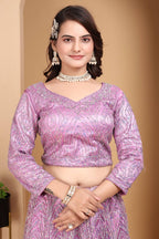 Lehenga Mart Designer Bollywood Style Wedding Wear Lehenga Choli - Lilac