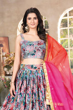Lehenga Mart Designer Bollywood Style Wedding Wear Lehenga Choli - Multicolor