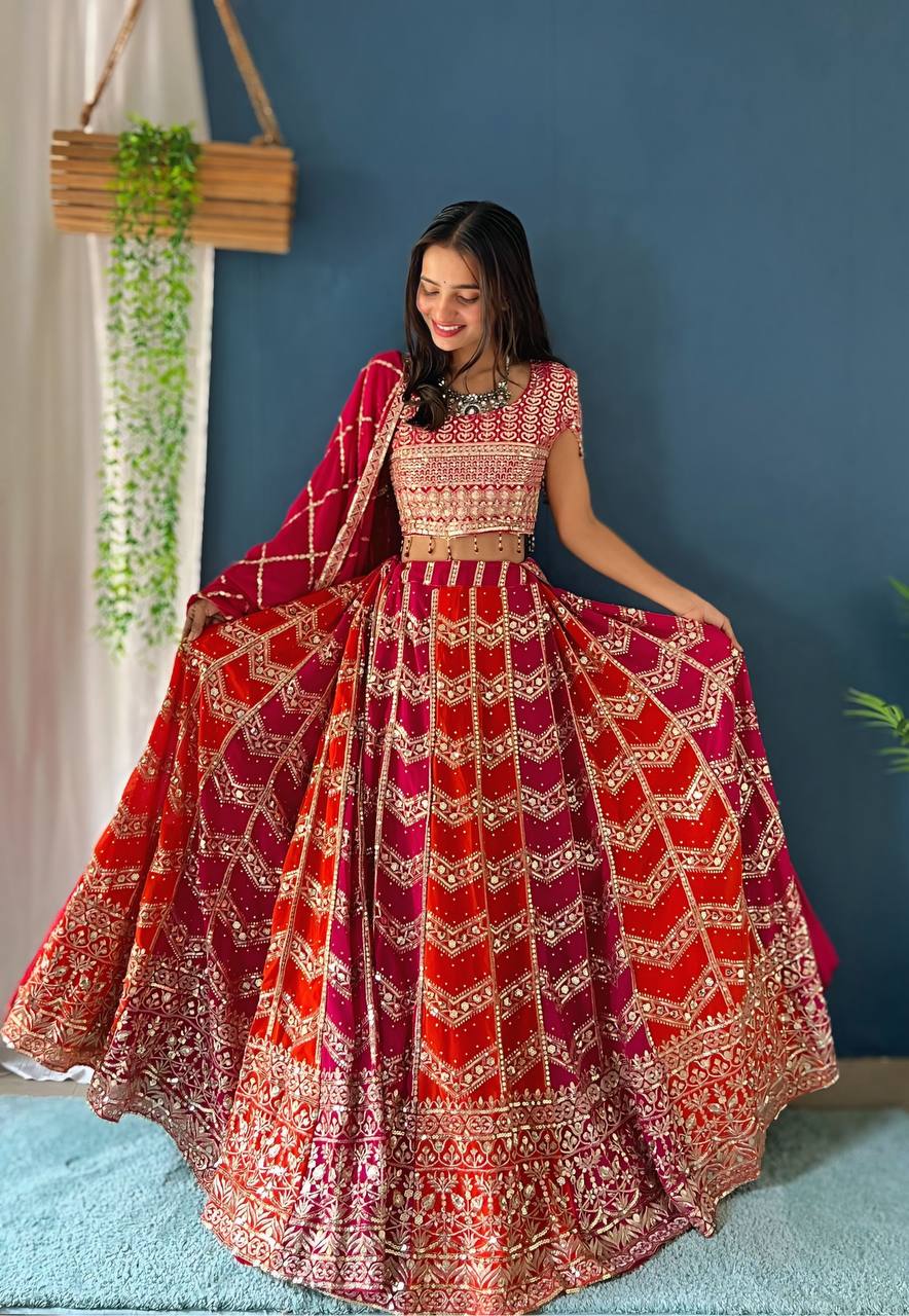 Lehenga Mart Designer Bollywood Style Wedding Wear Lehenga Choli - Pink