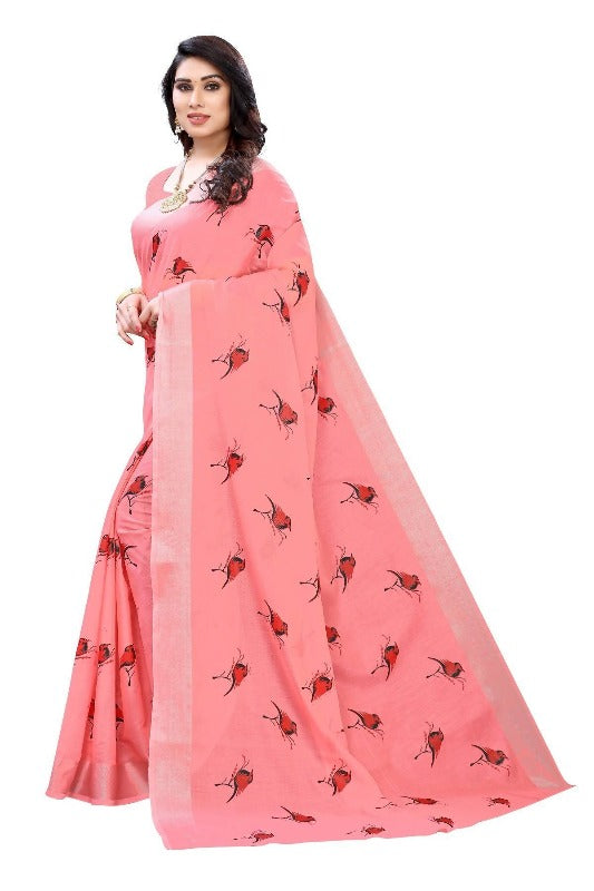  Chanderi Designer Saree (SERIN PEACH)	