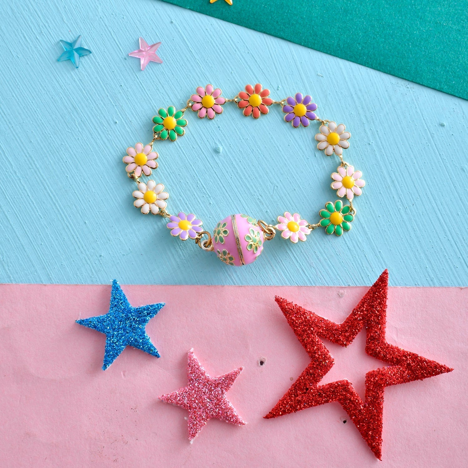 trueBrowns X Voylla Colourful Flowers Kid's Thread Rakhi For Kids - Distacart