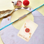 trueBrowns X Voylla Men's American Diamond Blue Thread Rakhi For Brother - Distacart