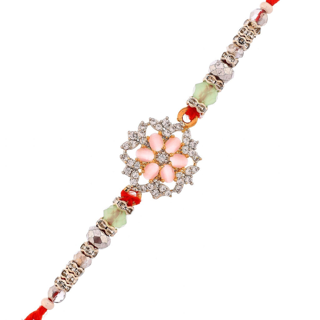 trueBrowns X Voylla Men's American Diamond Red Thread Rakhi For Brother - Distacart