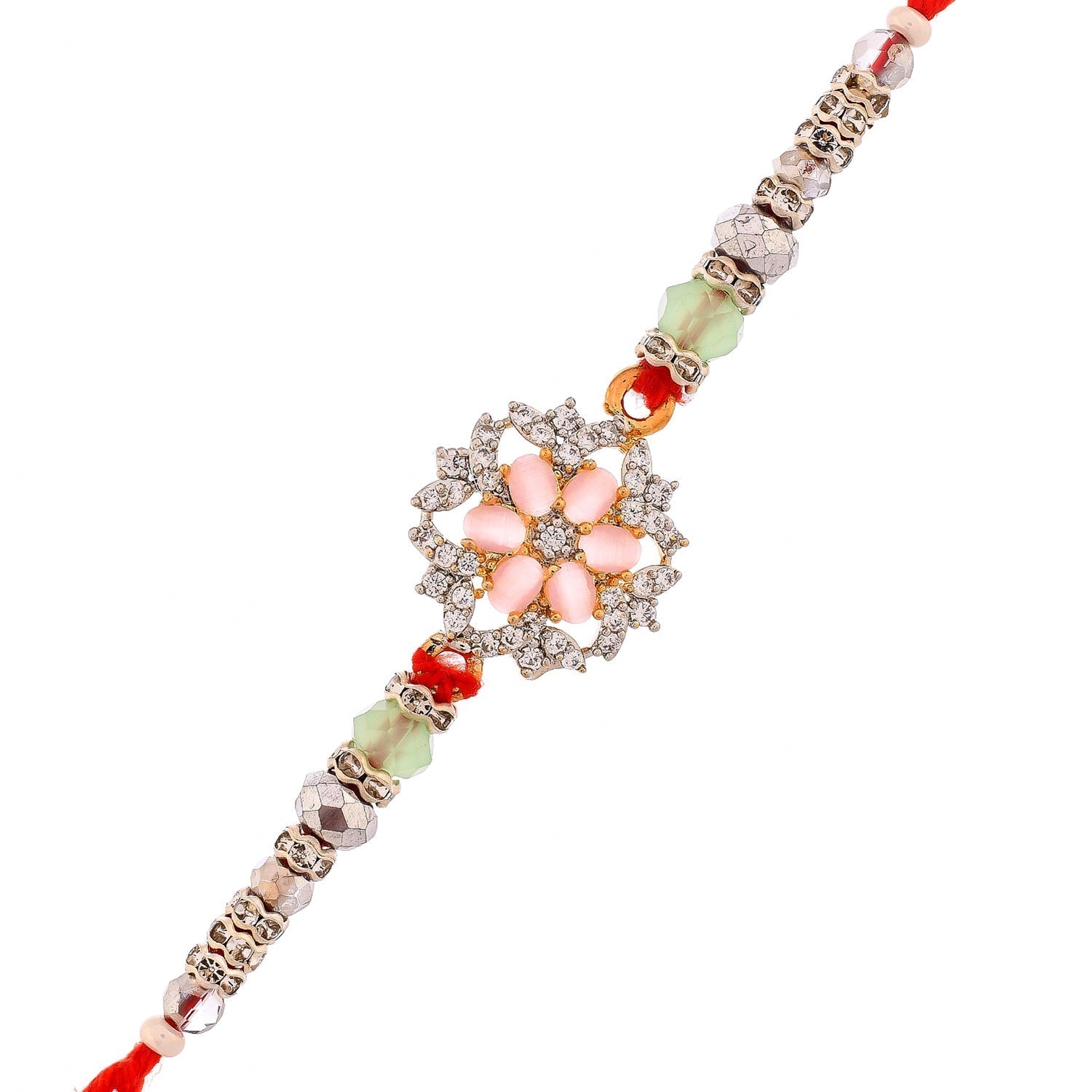 trueBrowns X Voylla Men's American Diamond Red Thread Rakhi For Brother - Distacart