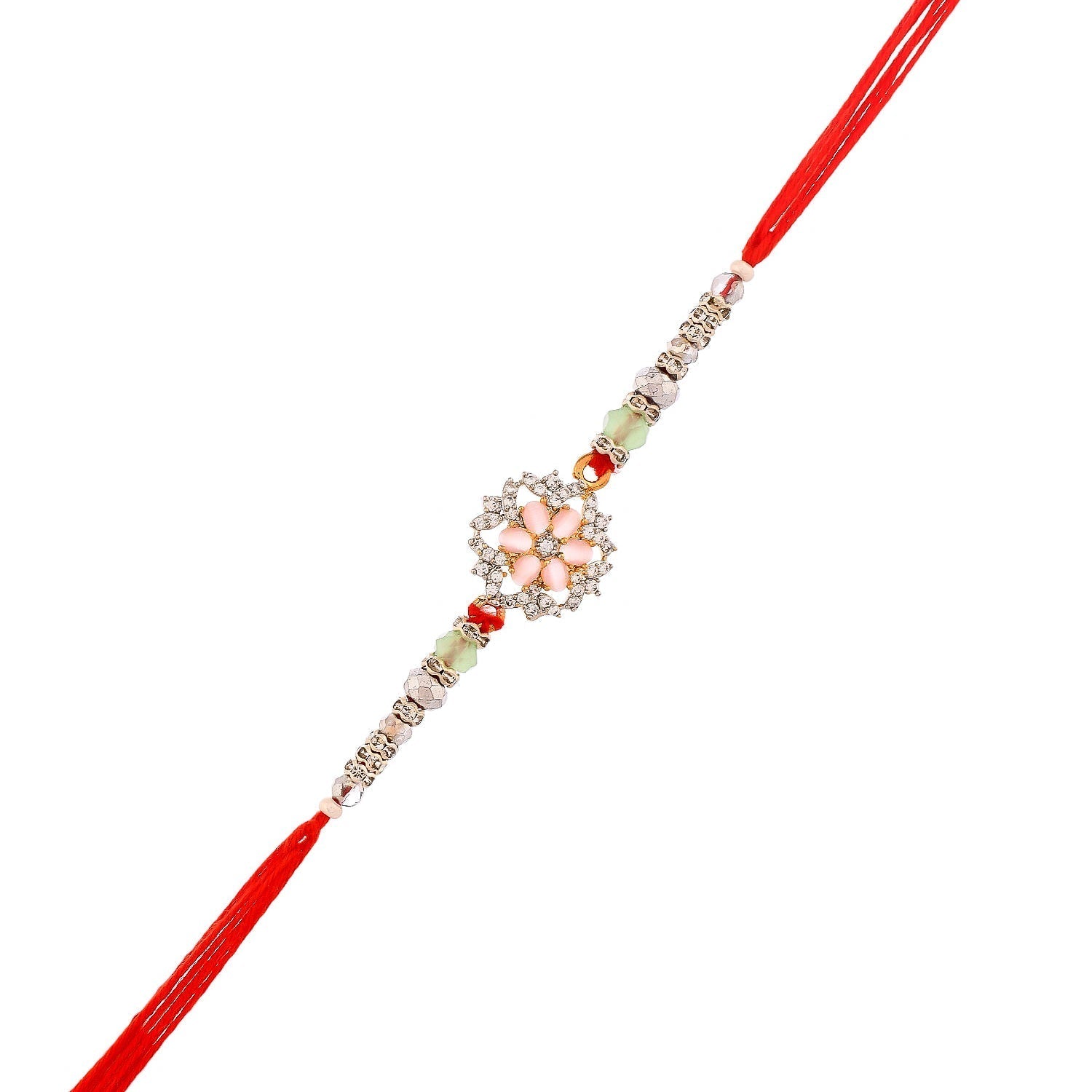 trueBrowns X Voylla Men's American Diamond Red Thread Rakhi For Brother - Distacart
