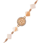 trueBrowns X Voylla White Pearls And Shell Men's Rakhi For Brother - Distacart