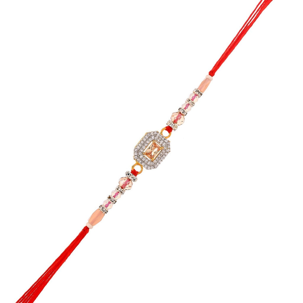 trueBrowns X Voylla Men's Designer American Diamond Beaded Thread Rakhi For Brother - Distacart