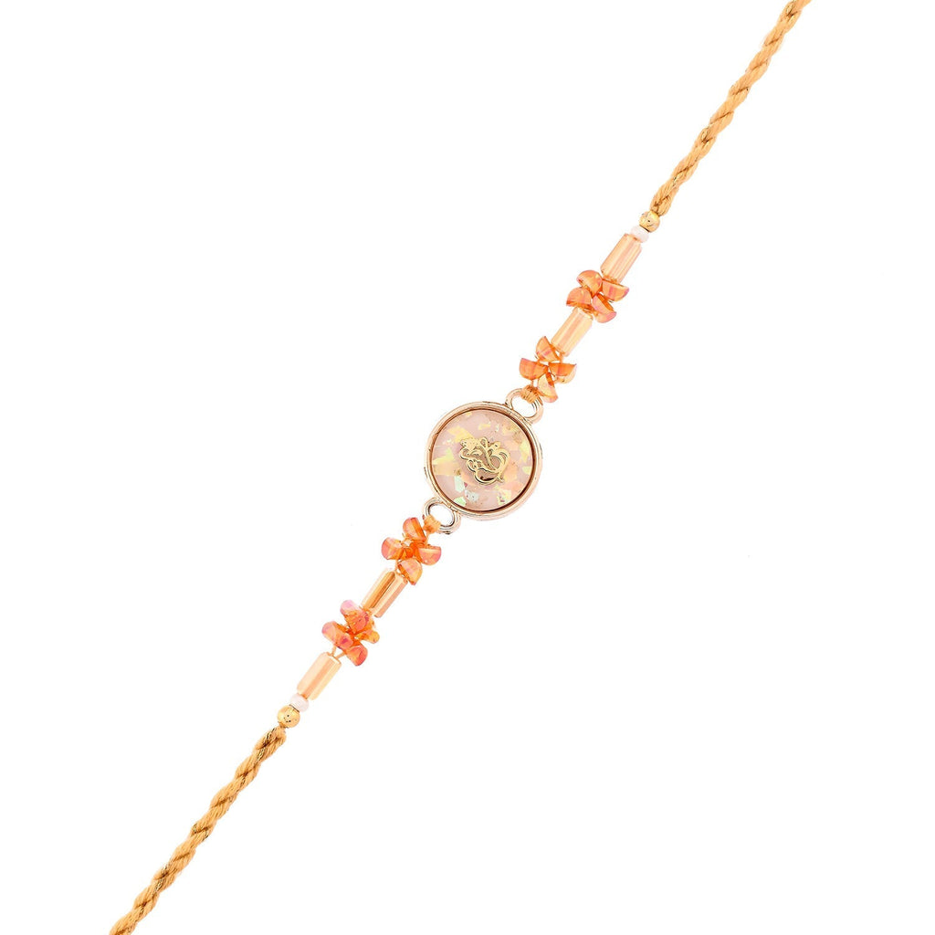 trueBrowns X Voylla Men's Bejewelled Om Thread Rakhi For Brother - Distacart
