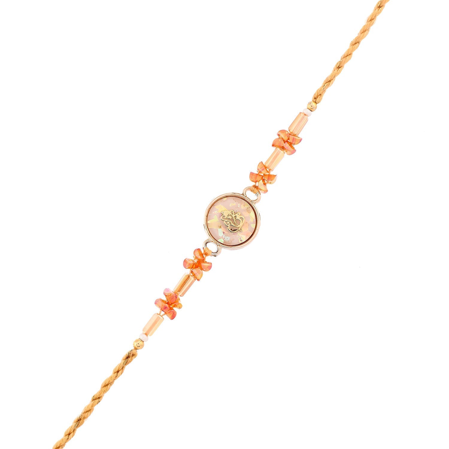 trueBrowns X Voylla Men's Bejewelled Om Thread Rakhi For Brother - Distacart