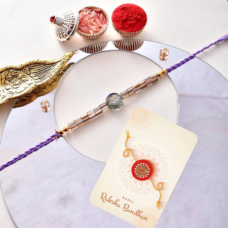 trueBrowns X Voylla Men's Bejewelled Beaded Thread Rakhi For Brother