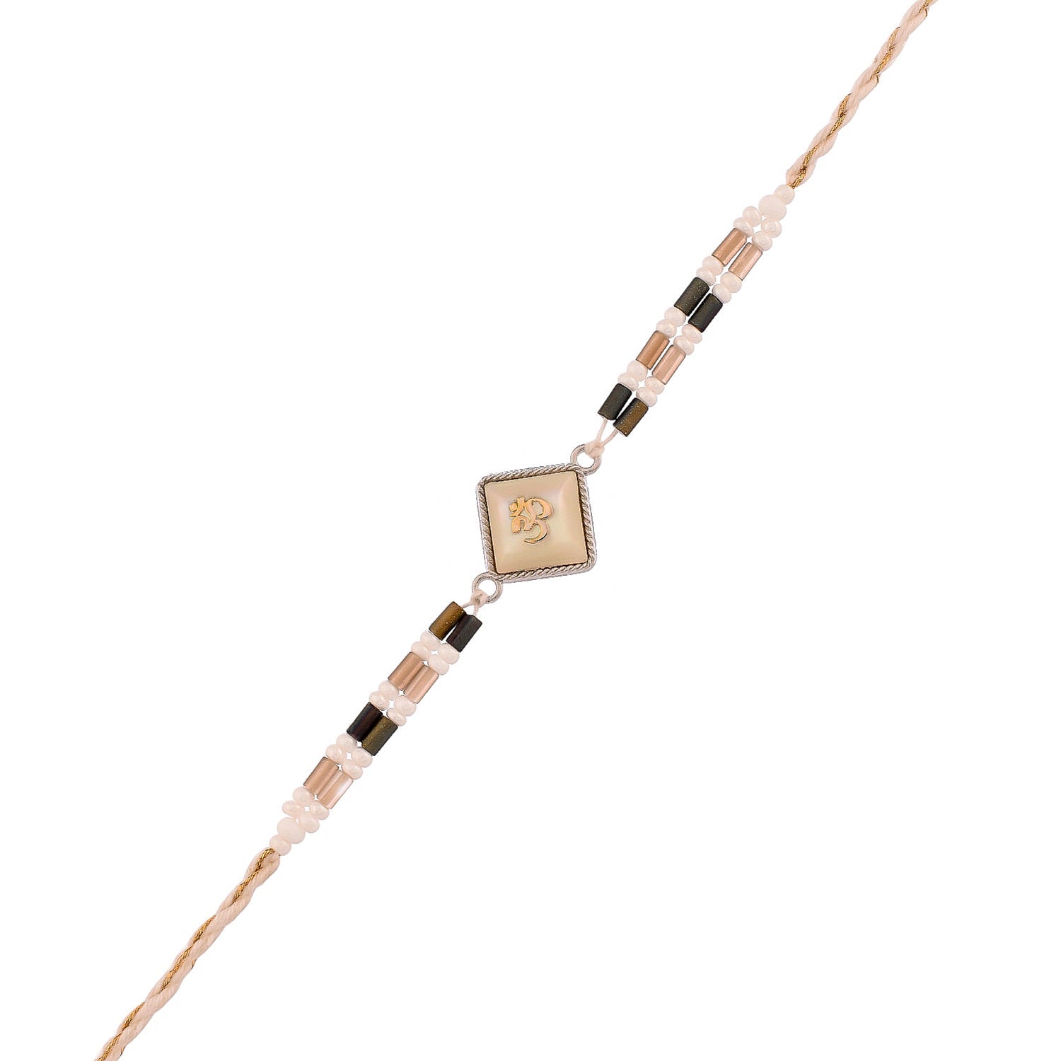 trueBrowns X Voylla Men's Om Beaded Thread Rakhi For Brother - Distacart